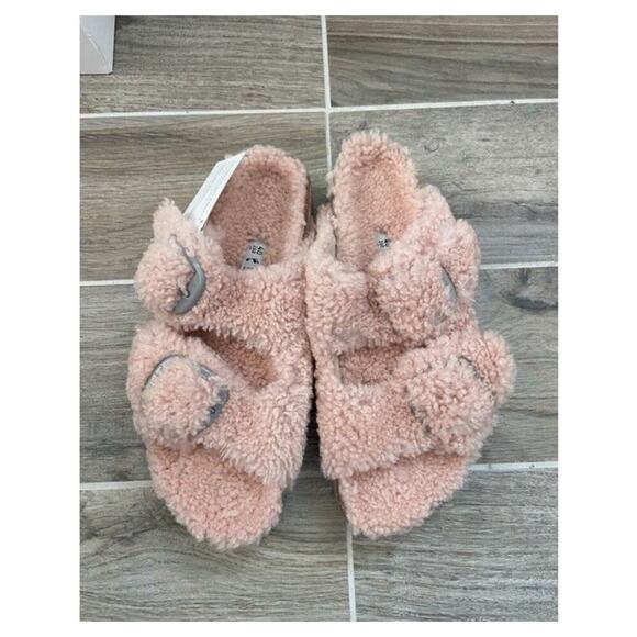 BIRKENSTOCK Papillio Teddy Crystal Rose Arizona Big Buckle Shearling 37/US 6 New - Picture 10 of 12